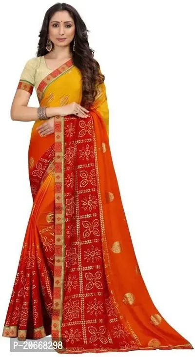 Stylish Women Georgette Saree with Blouse piece-thumb0