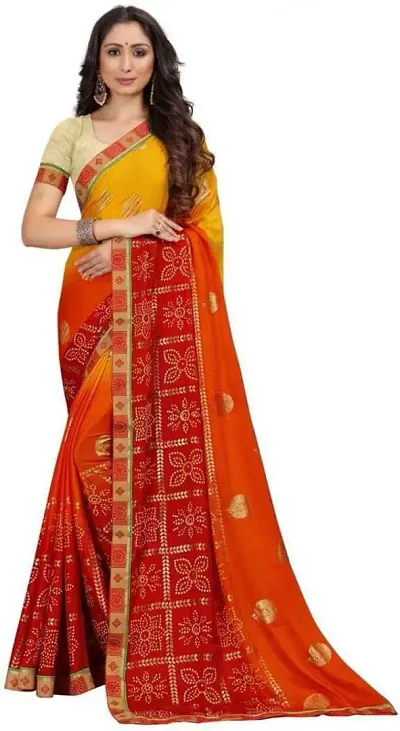 Alluring Georgette Saree with Blouse piece 