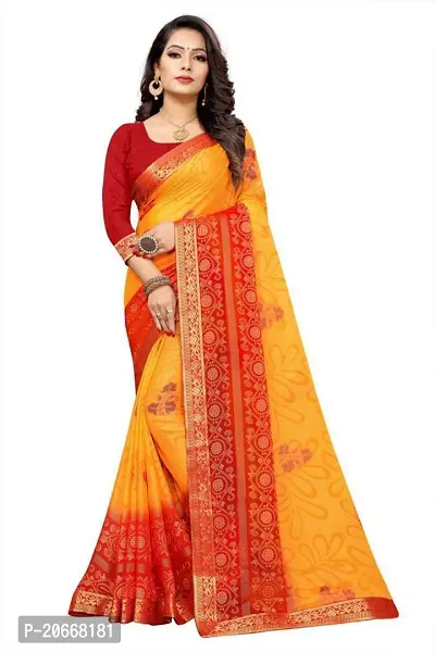 Stylish Women Chiffon Saree with Blouse piece