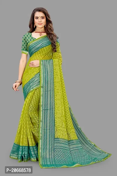 Stylish Women Chiffon Saree with Blouse piece