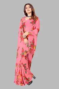 Stylish Women Georgette Saree with Blouse piece-thumb3