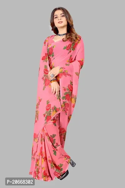 Stylish Women Georgette Saree with Blouse piece-thumb4