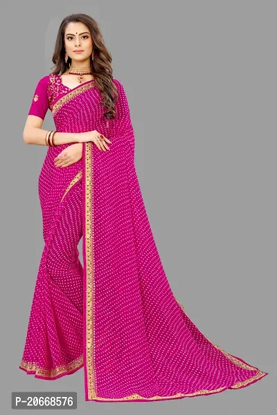 Stylish Women Chiffon Saree with Blouse piece