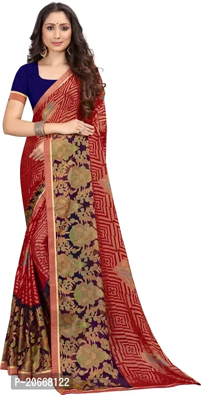 Stylish Women Chiffon Saree with Blouse piece-thumb2