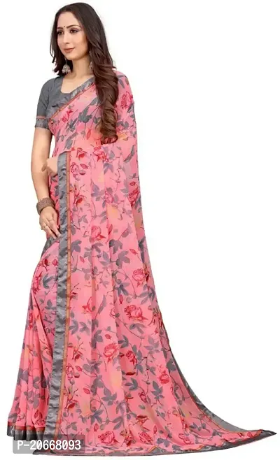 Stylish Women Georgette Saree with Blouse piece-thumb3