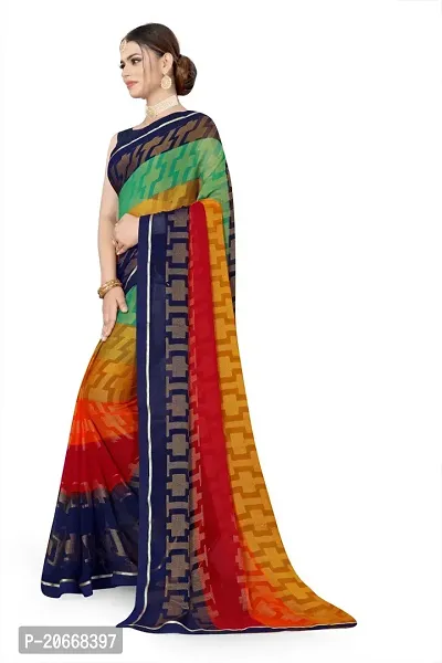 Stylish Women Chiffon Saree with Blouse piece-thumb2