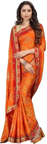 Stylish Women Georgette Saree with Blouse piece-thumb1