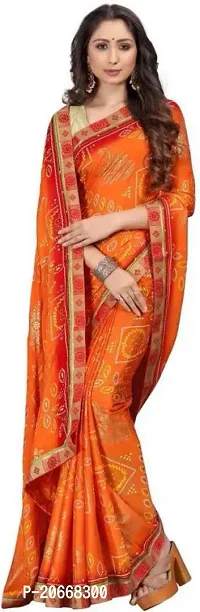 Stylish Women Georgette Saree with Blouse piece-thumb2