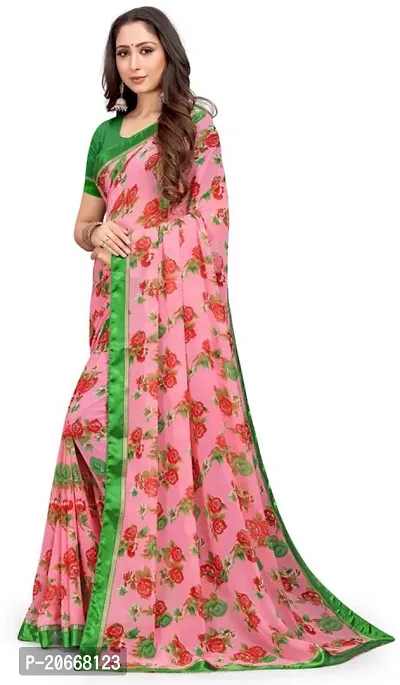 Stylish Women Georgette Saree with Blouse piece-thumb3