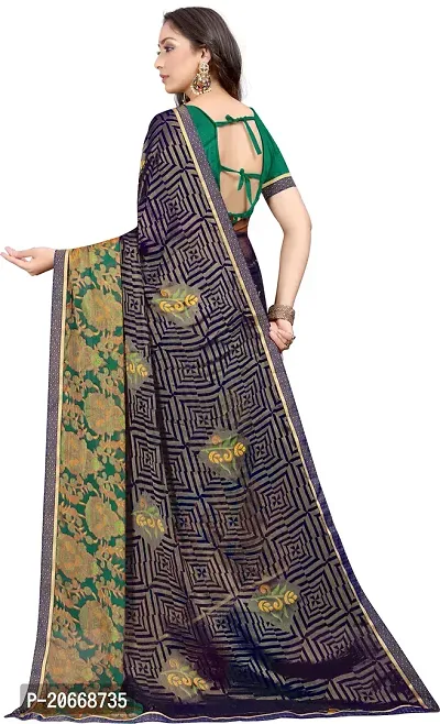 Stylish Women Chiffon Saree with Blouse piece