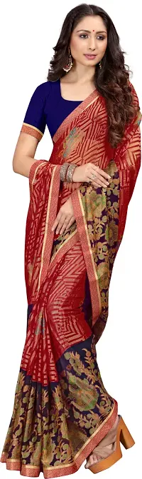 Stylish Women Chiffon Saree with Blouse piece-thumb3