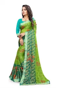 Stylish Women Chiffon Saree with Blouse piece-thumb1