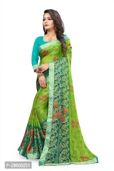 Stylish Women Chiffon Saree with Blouse piece-thumb2