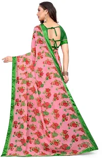 Stylish Women Georgette Saree with Blouse piece-thumb1