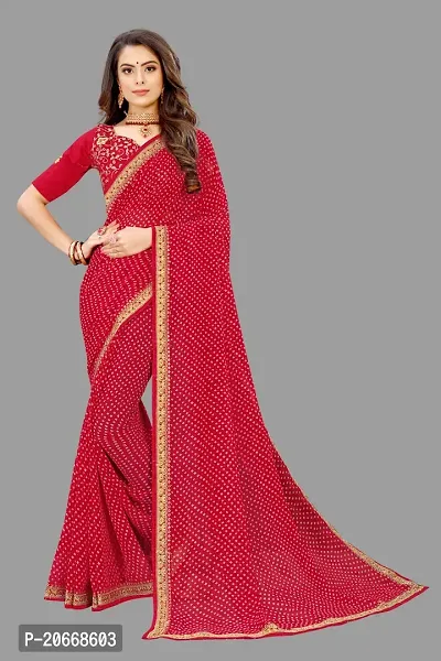 Stylish Women Chiffon Saree with Blouse piece