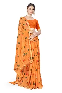 Stylish Women Georgette Saree with Blouse piece-thumb1