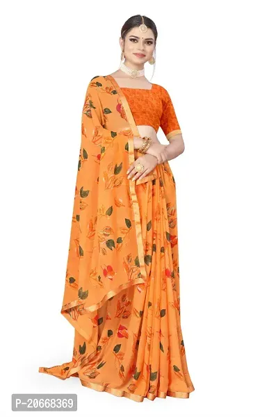 Stylish Women Georgette Saree with Blouse piece-thumb2