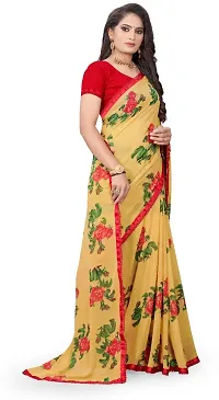 Stylish Women Georgette Saree with Blouse piece-thumb3