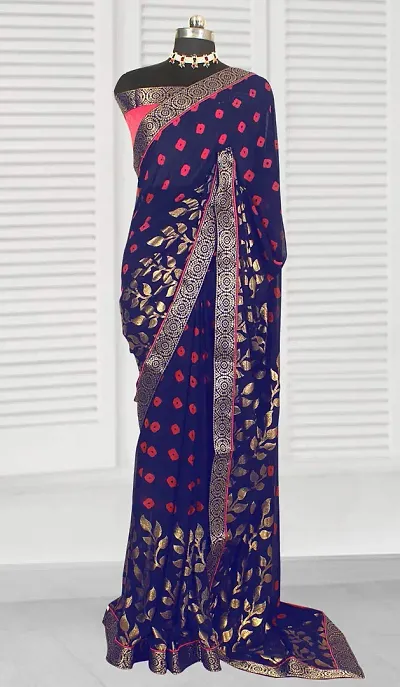 Stylish Women Art Silk Saree with Blouse piece