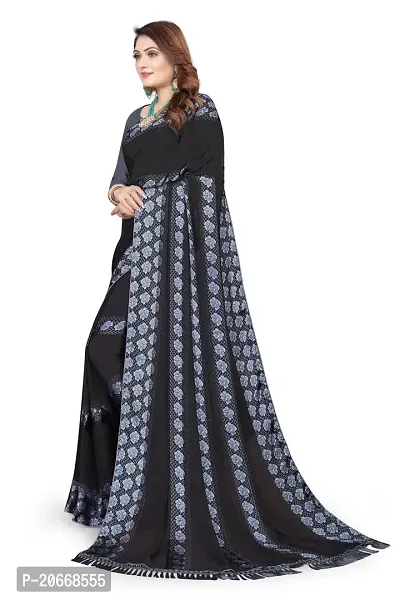 Stylish Women Chiffon Saree with Blouse piece-thumb2