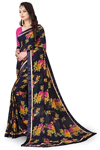 Stylish Women Georgette Saree with Blouse piece-thumb2