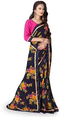 Stylish Women Georgette Saree with Blouse piece-thumb3