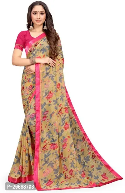 Stylish Women Georgette Saree with Blouse piece