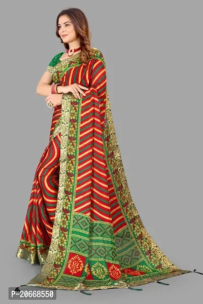 Stylish Women Chiffon Saree with Blouse piece