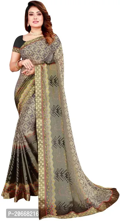 Stylish Women Chiffon Saree with Blouse piece