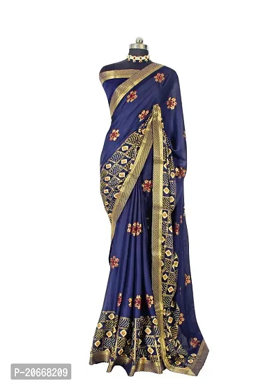 Stylish Women Georgette Saree with Blouse piece-thumb0