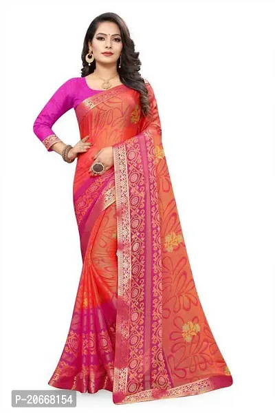 Stylish Women Chiffon Saree with Blouse piece-thumb0