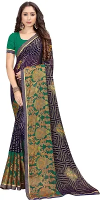 Stylish Women Chiffon Saree with Blouse piece-thumb1