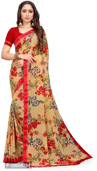 Stylish Women Georgette Saree with Blouse piece