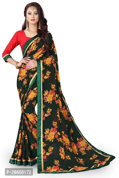 Stylish Women Georgette Saree with Blouse piece