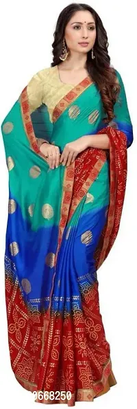 Stylish Women Georgette Saree with Blouse piece-thumb0