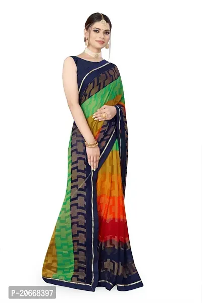 Stylish Women Chiffon Saree with Blouse piece-thumb4