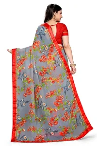 Stylish Women Georgette Saree with Blouse piece-thumb1