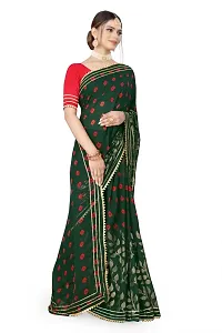 Stylish Women Georgette Saree with Blouse piece-thumb1