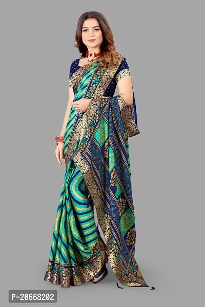 Stylish Women Chiffon Saree with Blouse piece