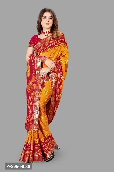 Stylish Women Chiffon Saree with Blouse piece