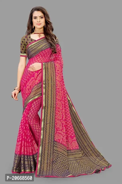 Stylish Women Chiffon Saree with Blouse piece-thumb0