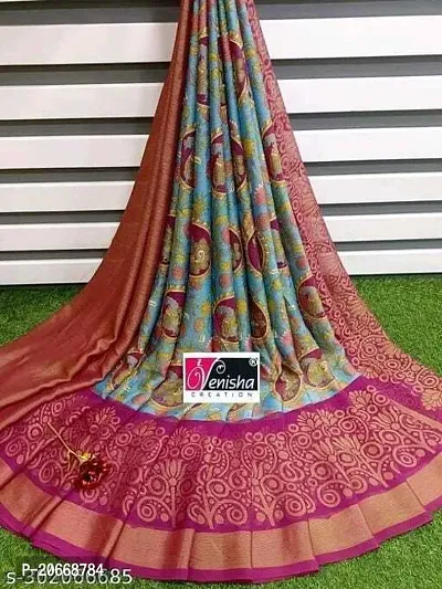 Stylish Women Chiffon Saree with Blouse piece