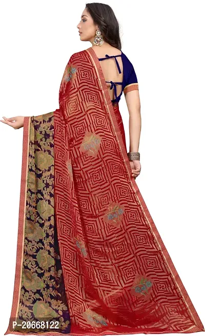 Stylish Women Chiffon Saree with Blouse piece-thumb0