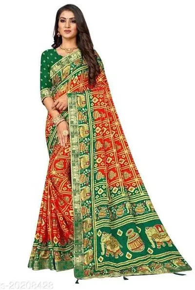 Stylish Women Chiffon Saree with Blouse piece