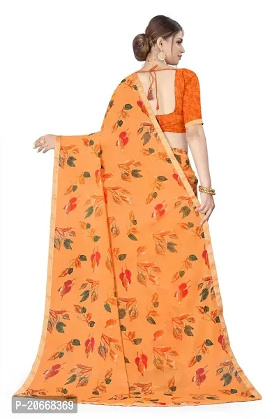 Stylish Women Georgette Saree with Blouse piece-thumb3