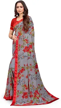 Stylish Women Georgette Saree with Blouse piece-thumb2