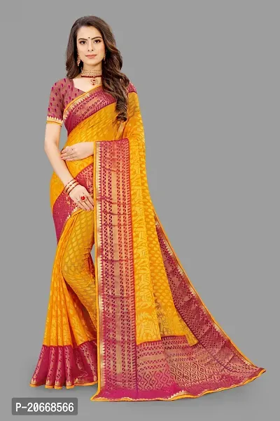 Stylish Women Chiffon Saree with Blouse piece