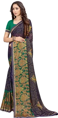 Stylish Women Chiffon Saree with Blouse piece-thumb2