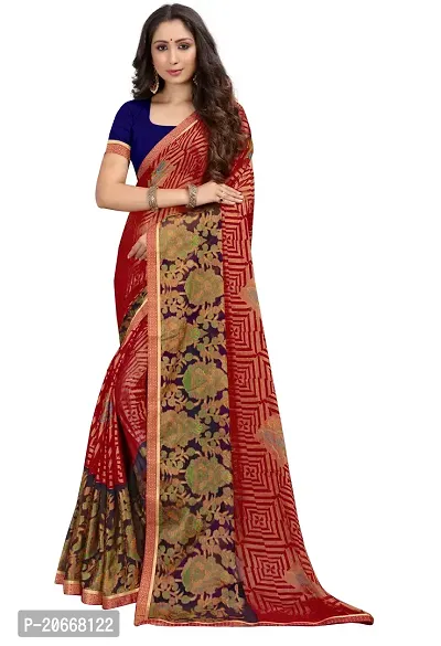 Stylish Women Chiffon Saree with Blouse piece-thumb3