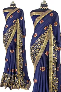 Stylish Women Georgette Saree with Blouse piece-thumb1